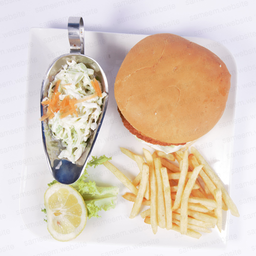 صور وجبة برغر سمك